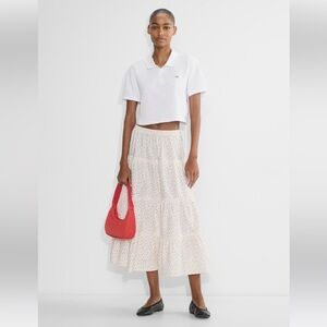 Aritzia Sunday Best Mars Skirt 
Light Birch/Cherry Red 
Size M